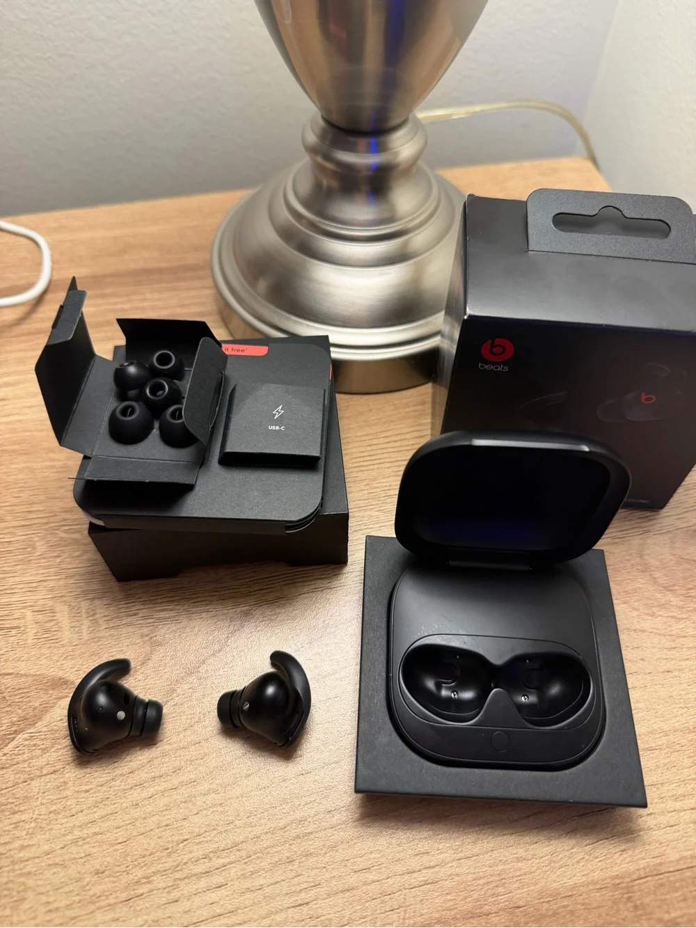 Beats by Dre Fit Pro True Wireless Earbuds — Black with Red Logo